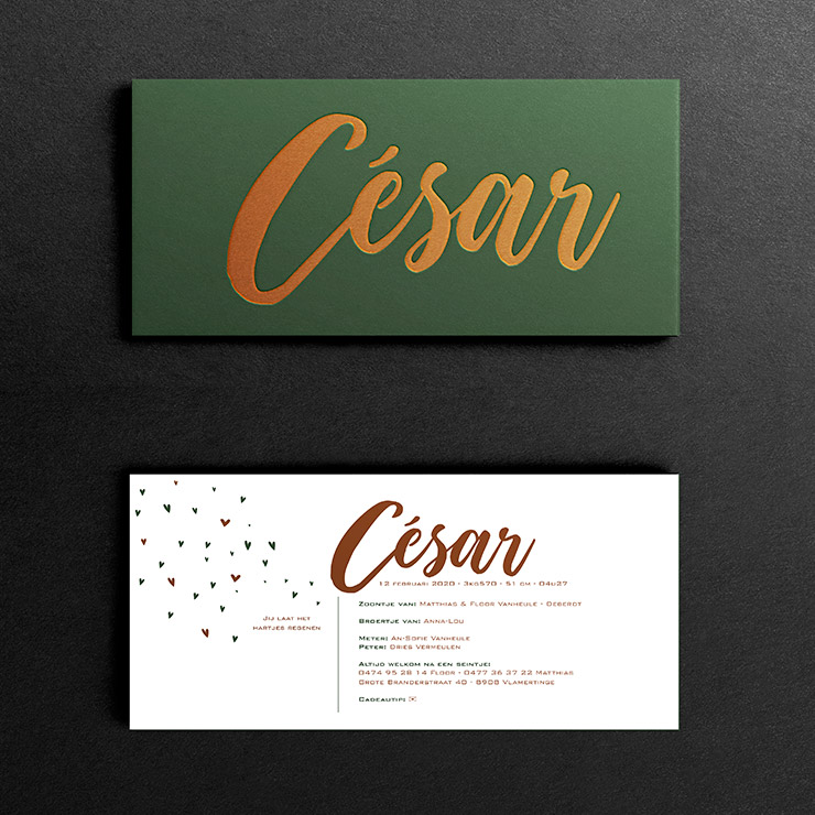 Lina Design Geboortekaartje César