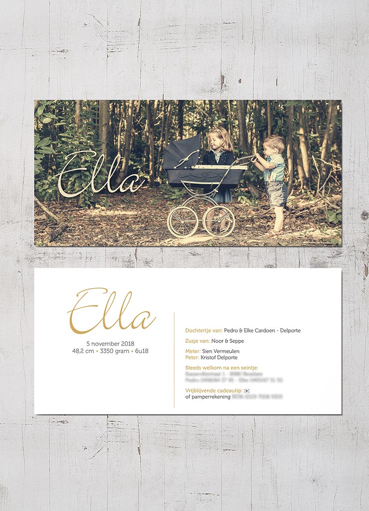 Lina Design Geboortekaartje Ella